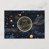 Boho Celestial Wedding Details Card Begleitkarte (Rückseite)