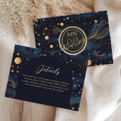 Boho Celestial Wedding Details Card Begleitkarte