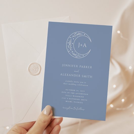 Boho Celestial Wedding Einladung