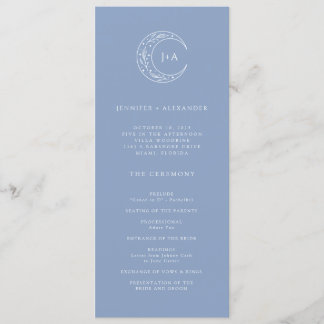 Boho Celestial Wedding Programm