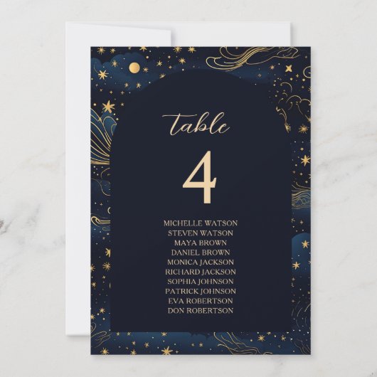 Boho Celestial Wedding Seating Chart (Rückseite)