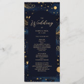 Boho Celestial Wedding Zeremony Program Programm (Vorderseite)