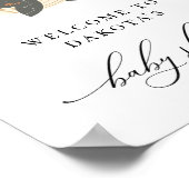 Boho Celestial Whale Baby Dusche Willkommen Poster (Ecke)