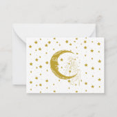 Boho Celestial Woman Moon Stars Astronomy Custom Mitteilungskarte (Rückseite)