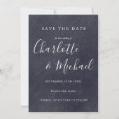 Boho Chalkboard Signature Save the Date Card (Vorderseite)