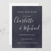 Boho Chalkboard Signature Save the Date Card (Vorne/Hinten)