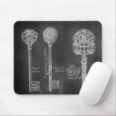 Boho Chalkboard Viktorianische Steampunk-Skelettta Mousepad (Mit Mouse)