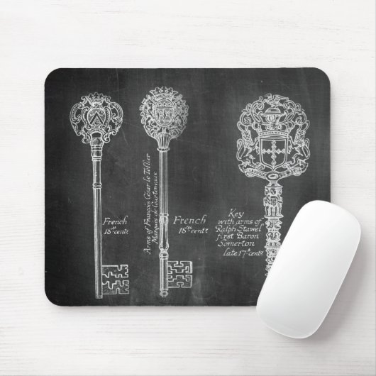 Boho Chalkboard Viktorianische Steampunk-Skelettta Mousepad (Mit Mouse)