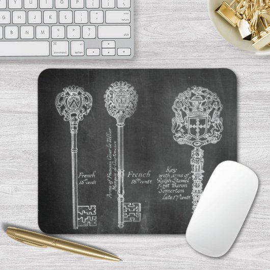Boho Chalkboard Viktorianische Steampunk-Skelettta Mousepad