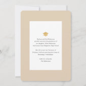 Boho Chamomile Foto Abschluss Ankündigung (Rückseite)