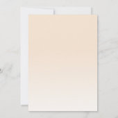 Boho Champagne Blush Terracotta Pampas Floral Invi Einladung (Rückseite)