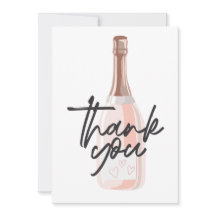 Boho Champagne Dankeschön Card