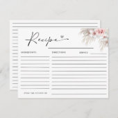 Boho Champagne Glass Pearls & Prosecco Brautparty Begleitkarte (Vorne/Hinten)