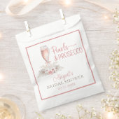 Boho Champagne Glass Pearls & Prosecco Brautparty Geschenktütchen (Ausgeschnitten)