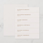 Boho Champagne Wedding Name Platzkarte DIY (Vorne/Hinten)