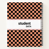 Boho Checkerboard Binder | Trendy Back to School  Notizblock (Rückseite)