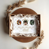 Boho Checkered Muster Bestellung Danke Foto Card