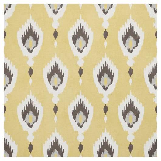Boho chelgelbe Ikat-Tribal-Muster Monogramm Stoff (Muster)