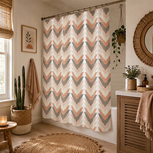Boho Chevron Duschvorhang