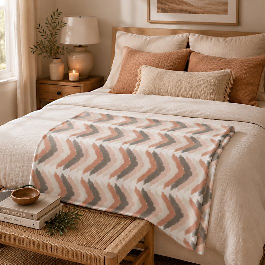 Boho Chevron  Fleecedecke