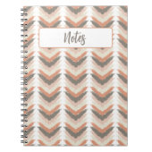 Boho Chevron Notizbuch Notizblock (Vorderseite)