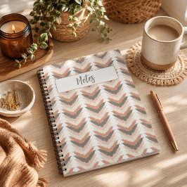 Boho Chevron Notizbuch Notizblock