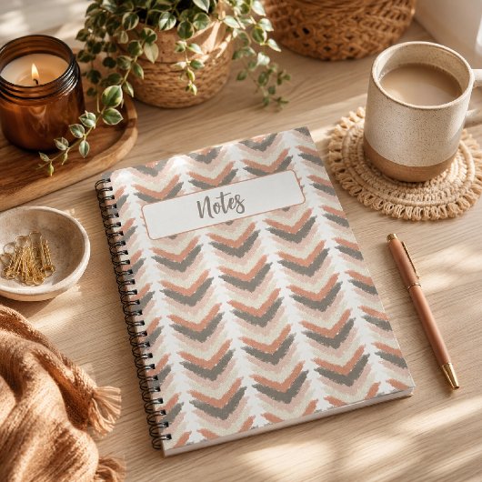 Boho Chevron Notizbuch Notizblock