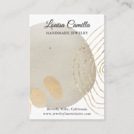 Boho Chic Abstrakt Earrings Display Card Visitenkarte
