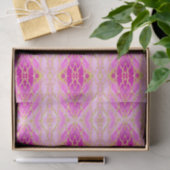 Boho Chic Abstrakt Pink und Gold-Muster Seidenpapier (Geschenk)