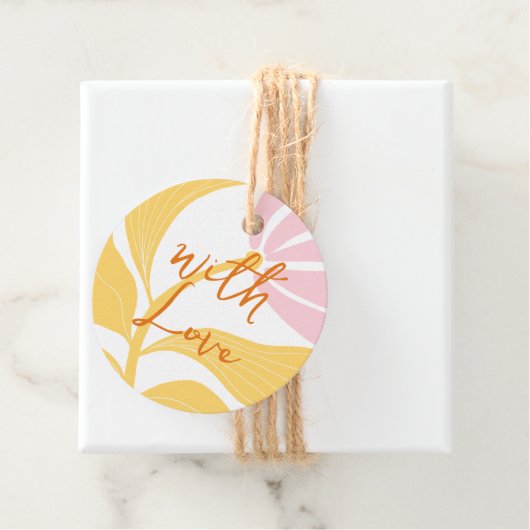 Boho Chic Abstrakte farbenfrohe Hochzeit der Moder Geschenkanhänger (Beispiel)