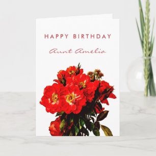 Boho Chic Alles Gute zum Geburtstag Rote Rosen Blu Karte