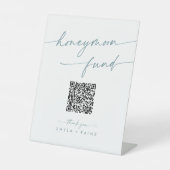 Boho Chic Aquamarin und White Wedding Honeymoon Fu Sockelschild (Vorderseite)