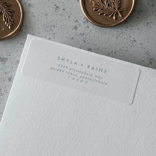 Boho Chic Aquamarine und weiße Rücksendeadressen-A