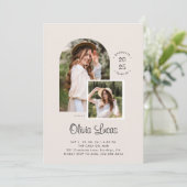 Boho Chic Arch Foto Script Overlay Abschluss Ankündigung (Stehend Vorderseite)