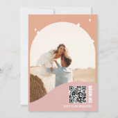 Boho Chic Arch Modernes Retro-Brautparty Einladung (Rückseite)