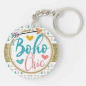 Boho Chic Arrows Girly Romantic Shabby Schlüsselanhänger (Rückseite)