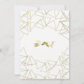 Boho Chic Arrows & Gold Geometric Triangle Modern Einladung (Rückseite)