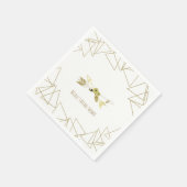 Boho Chic Arrows & Gold Geometric Triangle Modern Serviette (Ecke)