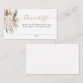 Boho Chic Baby Duwer Diaper Raffle Begleitkarte (Vorne/Hinten)