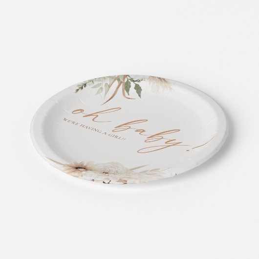 Boho Chic - Babydusche - Teller (Schrägansicht)