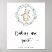 Boho chic Bären Babys sind süß Poster (Vorne)