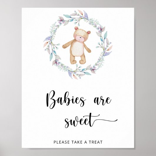 Boho chic Bären Babys sind süß Poster (Vorne)
