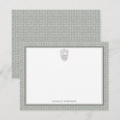 Boho-Chic-Bärtiger Mann Mitteilungskarte (Vorne/Hinten)