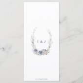 Boho Chic Beach Destination Hampton Wedding Menükarte (Rückseite)