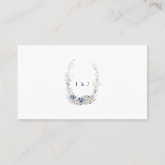 Boho chic Beach Hochzeit in Urlaubsort Gift Regist Begleitkarte (Rückseite)