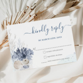 Boho chic Beach Hochzeit in Urlaubsort RSVP Card Karte