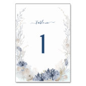 Boho Chic Beach Resort Hochzeit in Urlaubsort Tischnummer (Vorderseite)