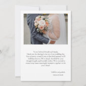 Boho Chic Beach Wedding Thank You Card with Floral Dankeskarte (Rückseite)