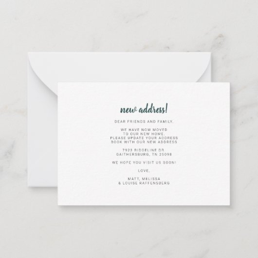 Boho Chic Bedroom Guest Room hat sich bewegend Mitteilungskarte (Rückseite)