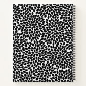 Boho Chic Black and White Abstrakt Floral Pattern Notizblock (Rückseite)